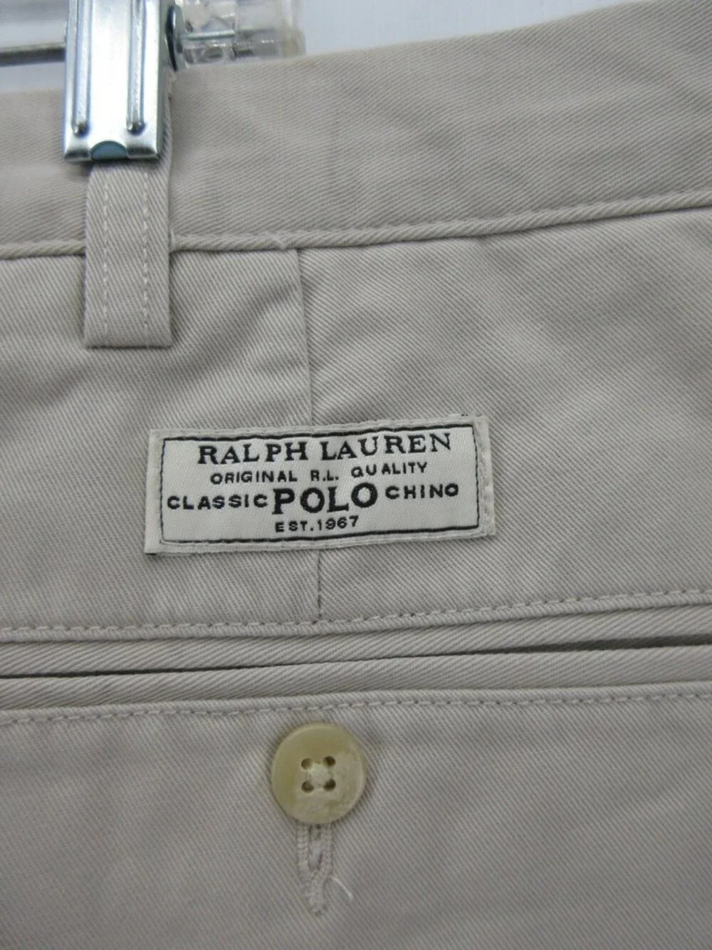 Polo Ralph Lauren Pants 44X32 Big Tan Andrew Chino Pleated Classic Fit